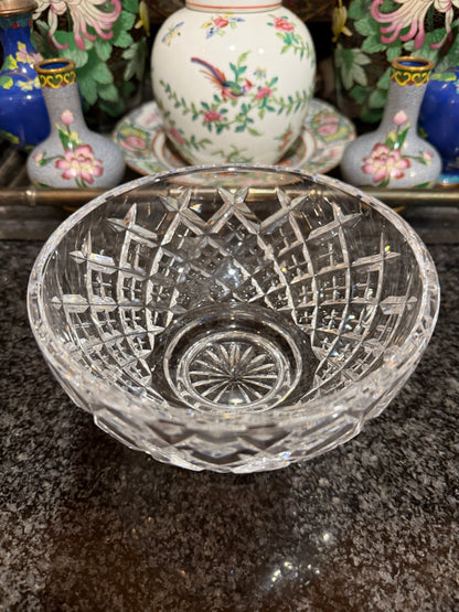 Sparkling Vintage brilliant cut crystal candy dish or trinket bowl