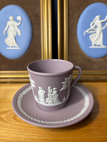 Wedgwood Jasperware Lilac cup and saucer set!