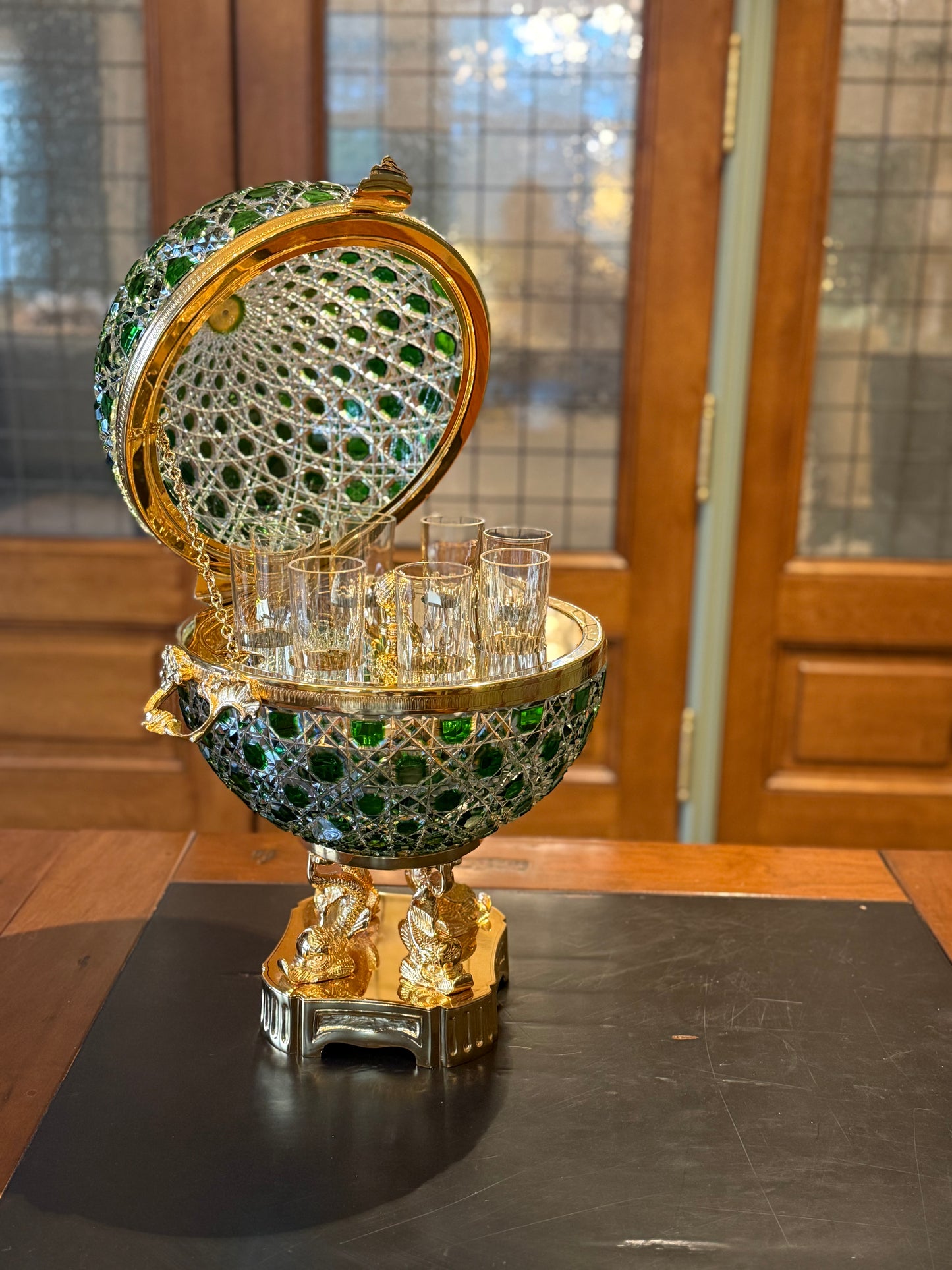 Rare 19.5” Cristal Benito French Crystal Vodka Service Set W/ Certificate of Authenticity & Appraisal | Charitable Offering