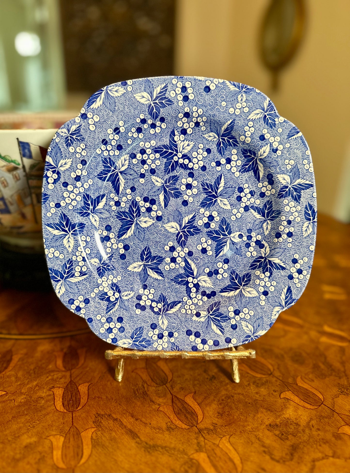 Spode Blue Room Collection Luncheon Plates | 4 Total, 3 Designs, Each Sold Separately