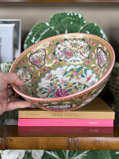 Danny's Fine Porcelain: Rose Medallion Canton Porcelain Bowl – 9” #41425