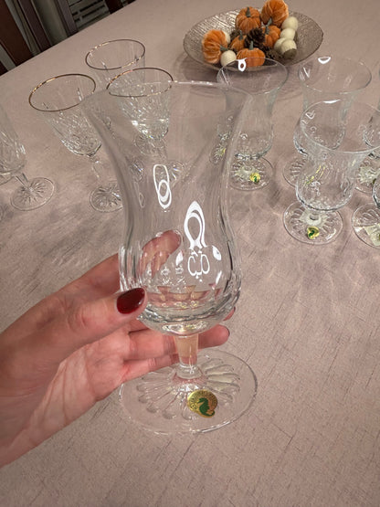 Stunning Waterford Presage Iced Tea/Water Glasses with original stickers! Set of 6!