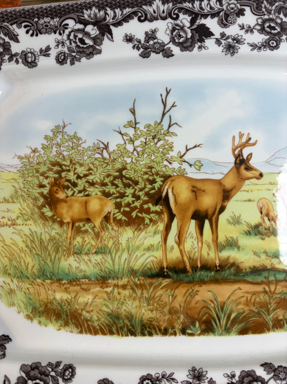 Gorgeous Spode Woodlands deer platter!