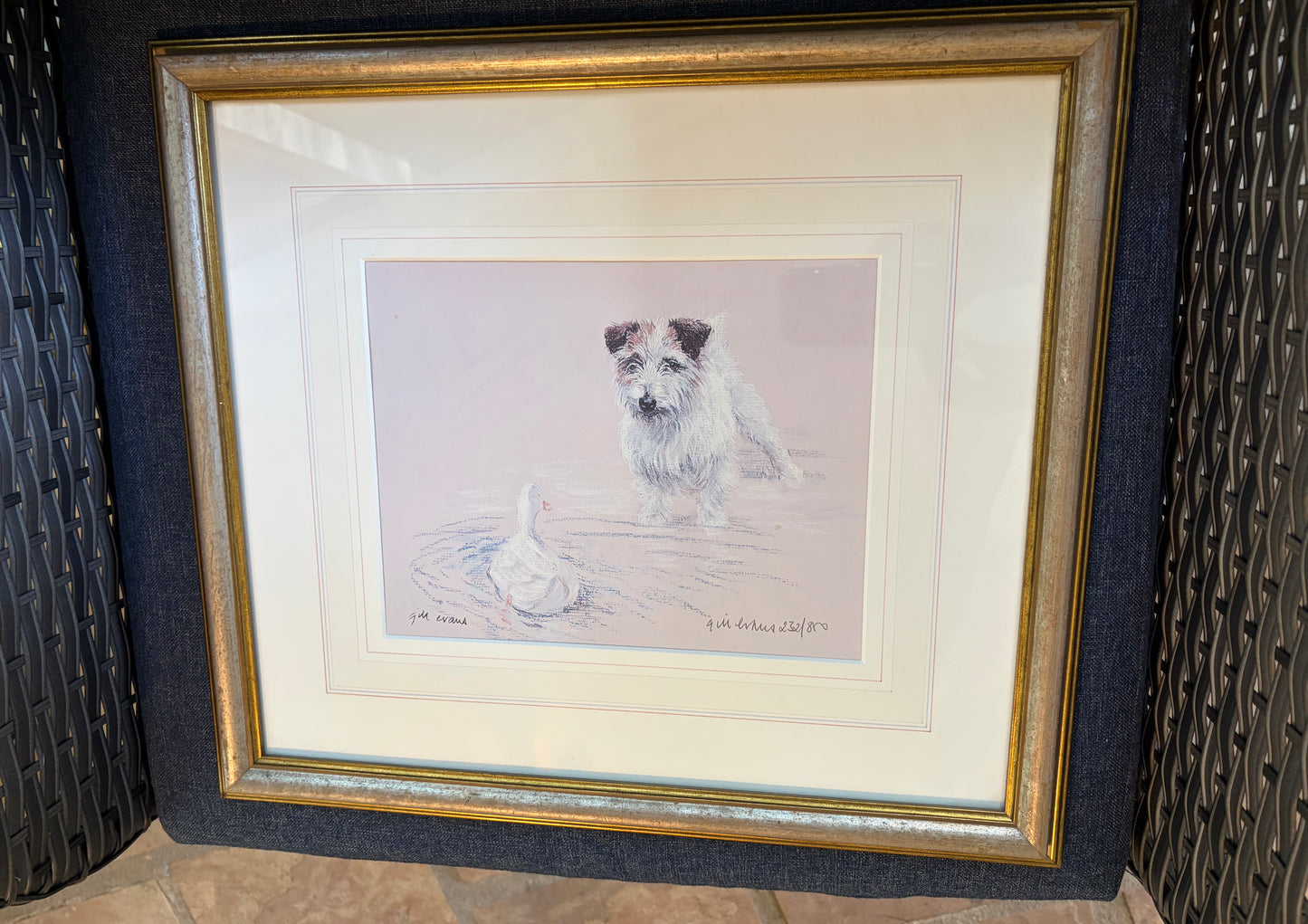 Sweetest Dog and duck signed, numbered, and framed print!