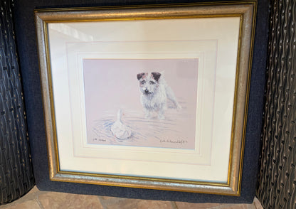 Sweetest Dog and duck signed, numbered, and framed print!