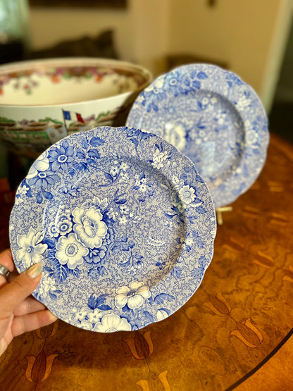 Spode Blue Room Collection Luncheon Plates | 4 Total, 3 Designs, Each Sold Separately