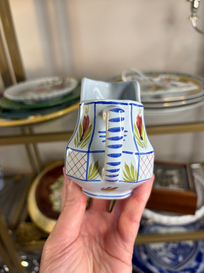 Lovely Quimper Pottery Mistral Blue creamer!