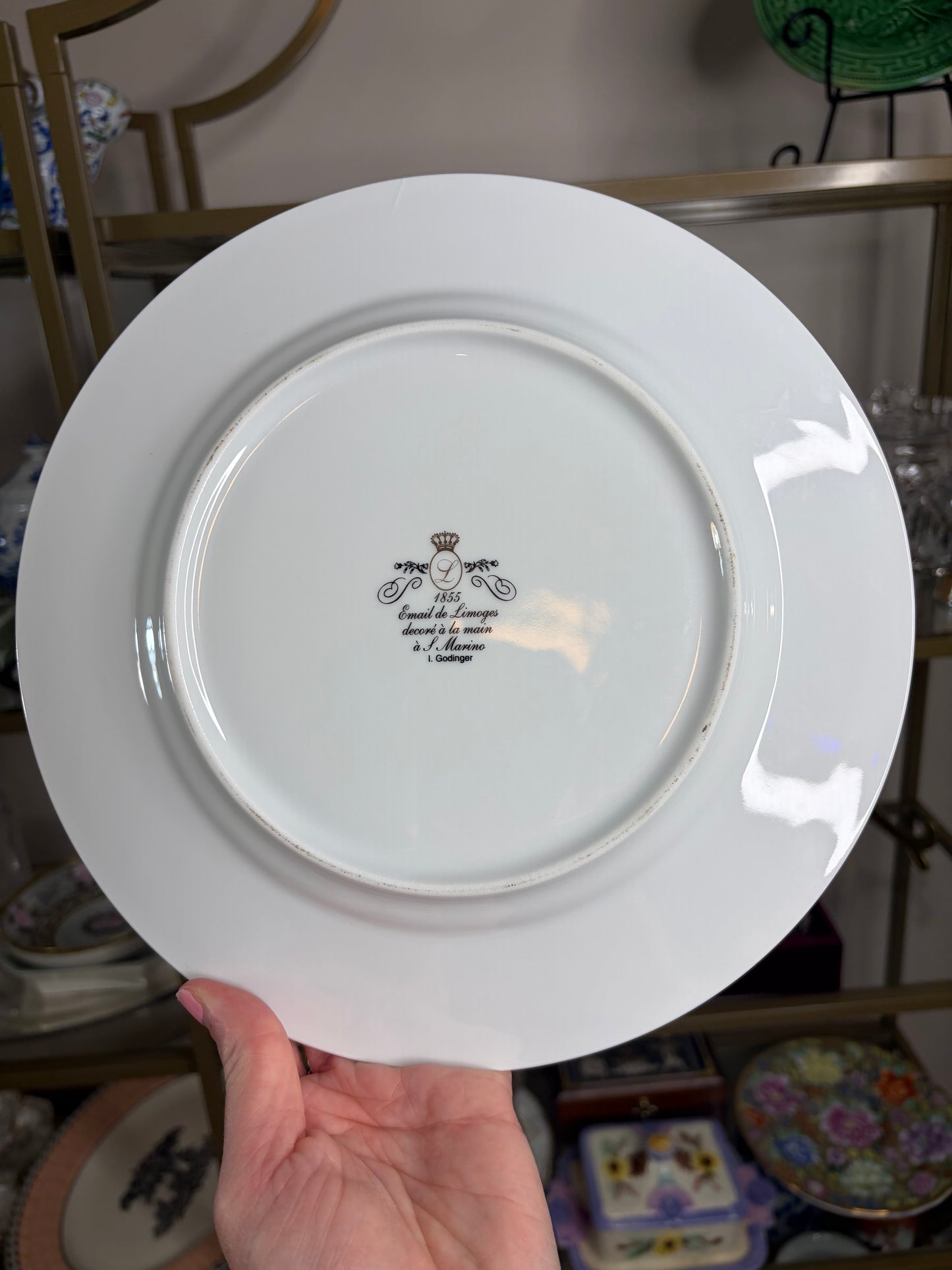 Sweetest 1996 Email de Limoges decorative plates set of 3!
