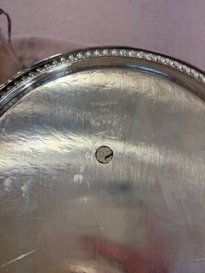 Stunning Barker Ellis three piece tea set! Includes pitcher, creamer, and sugar!