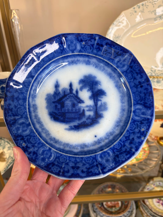 Lovely flow blue plate!