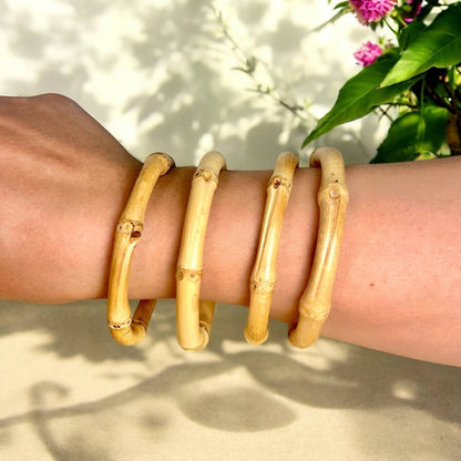 Bamboo Bangle Bracelet | Natural, Handcrafted Simplicity| Set of 2