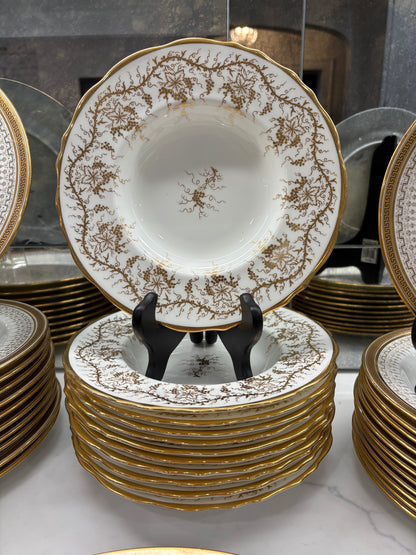 Stunning Set (12) King’s shallow bowls, 8 3/4”D - Pristine!