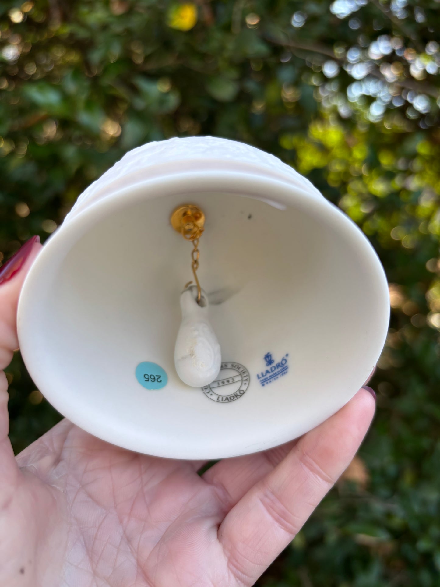 Lladro 1993 Bell Christmas ornament!