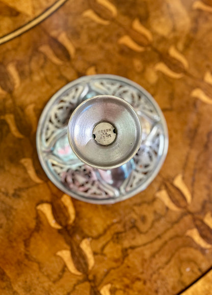 Barbour Silver Co. Art Nouveau Silverplate Pierced Pedestal Bonbon Dish