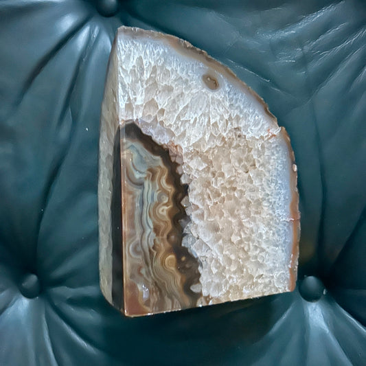 Geode Half Round, concave, with polished edge 6x5 decor