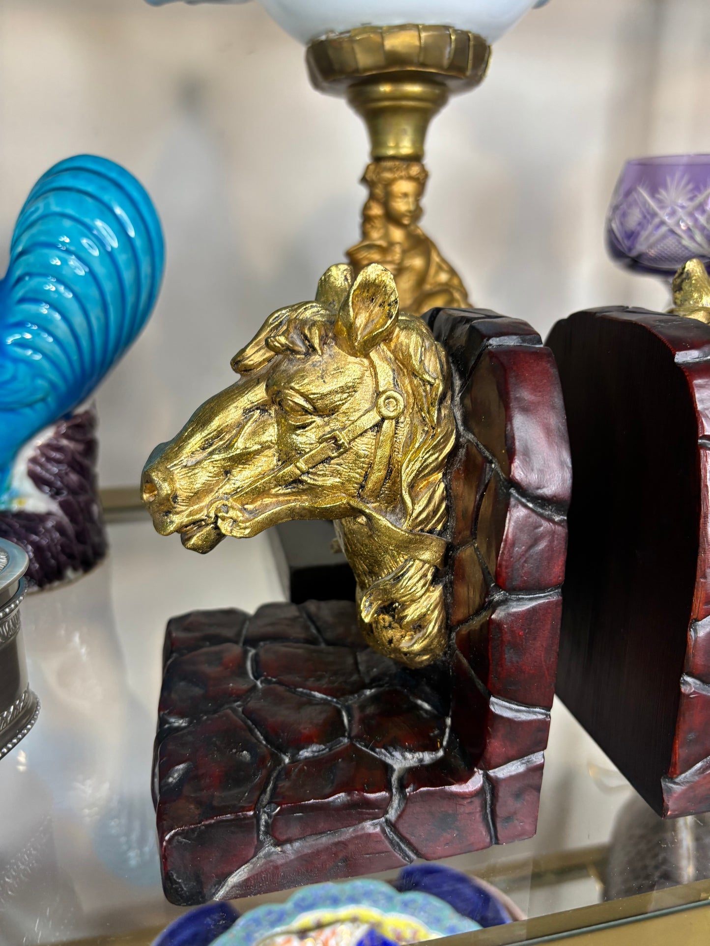 Beautiful horse head bookends pair!