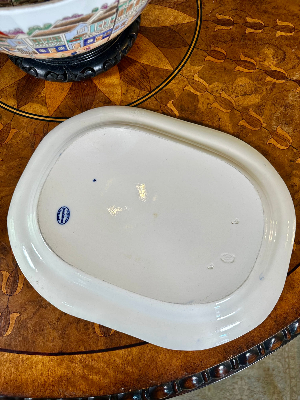 Antique Copeland Spode Tower Blue 15” Oval Serving Platter | February 1914
