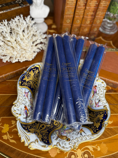 Caspari Straight Taper 10" Candles in Marine Blue- 2 Candles Per Package