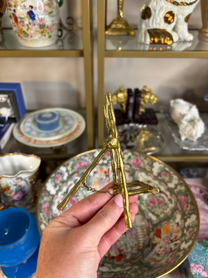 Reserved! Mini brass bamboo style easel!