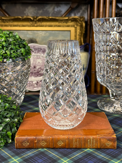 Vintage Waterford Crystal Glandore 7” Cut Crystal Vase