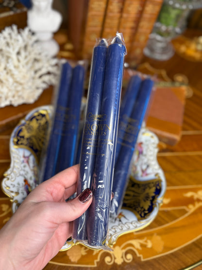 Caspari Straight Taper 10" Candles in Marine Blue- 2 Candles Per Package