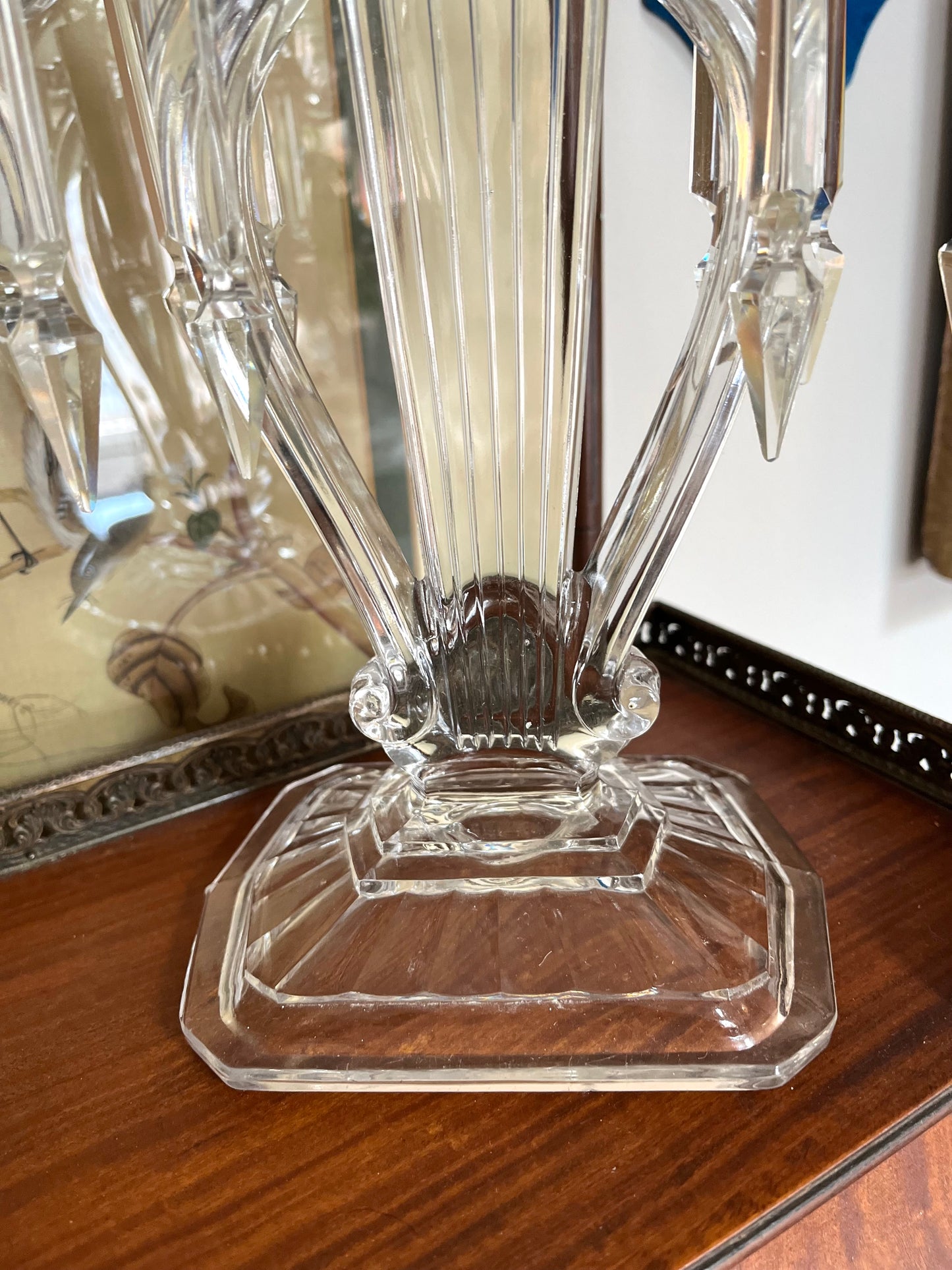 Extraordinary Cambridge Musical Lyre Shaped 2 Arm Candelabrum