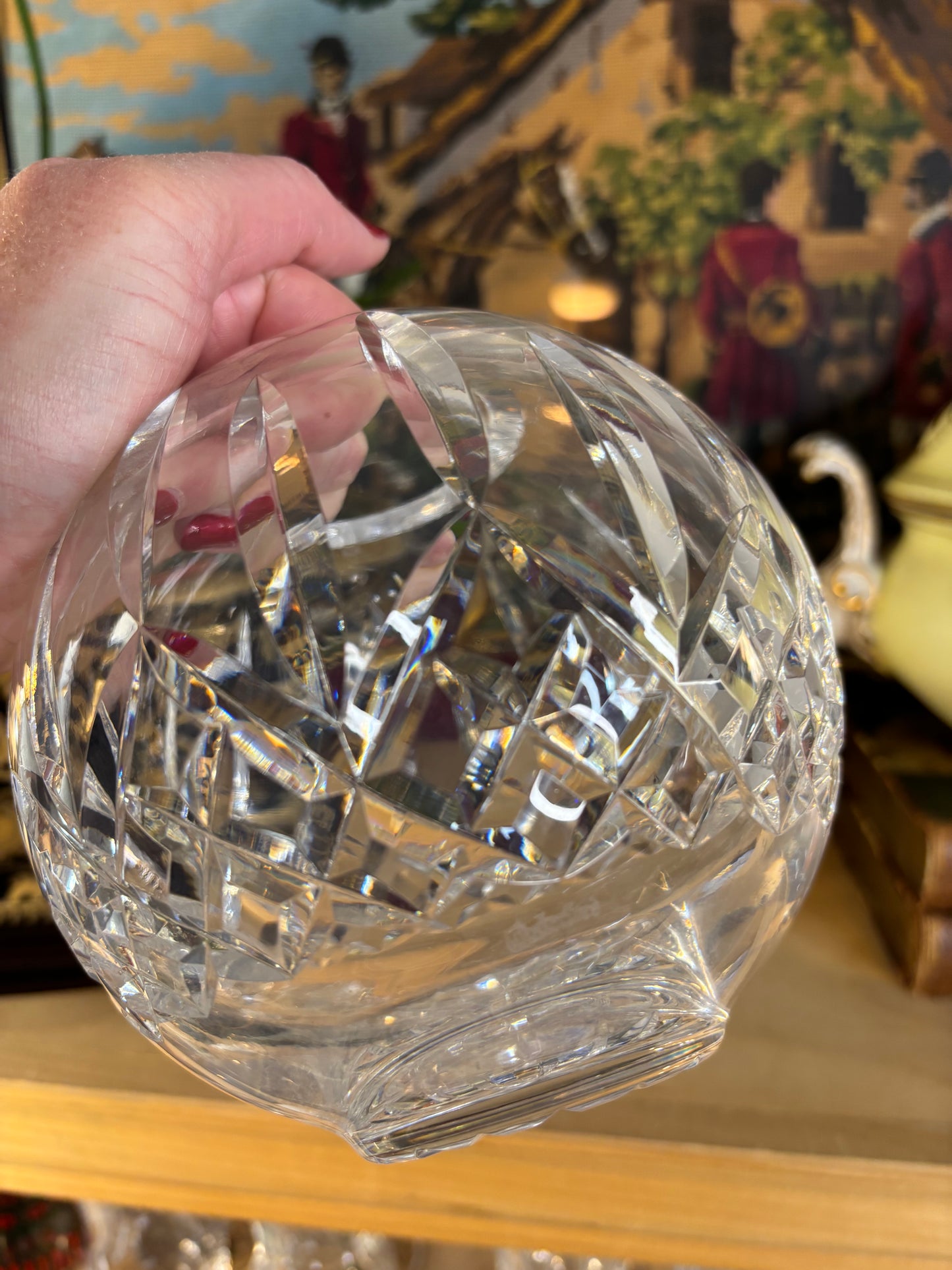 Stunning Waterford Lismore Crystal Rose Bowl!