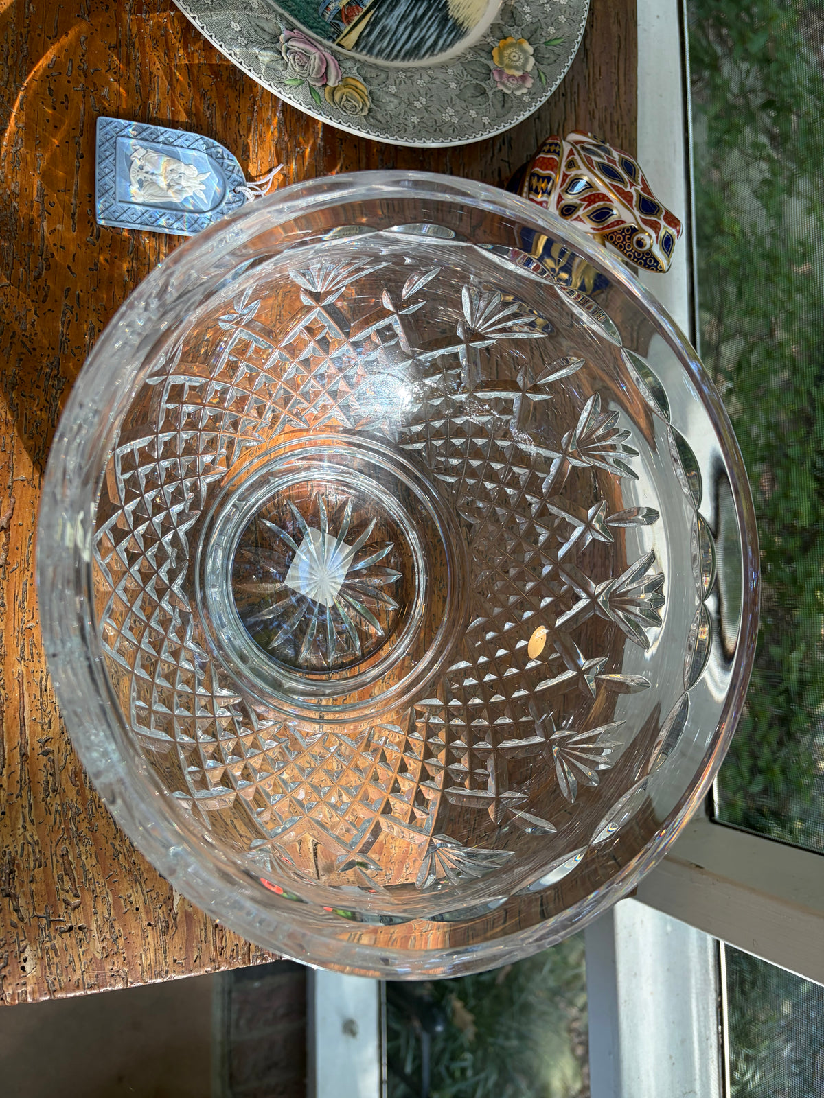 Stunning Waterford crystal Killarney centerpiece footed bowl!