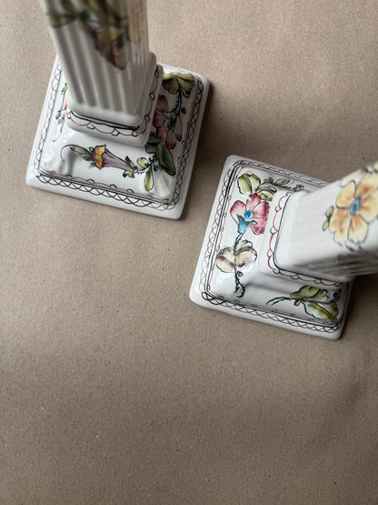 Hand-Painted Portuguese Candlesticks 🇵🇹10”