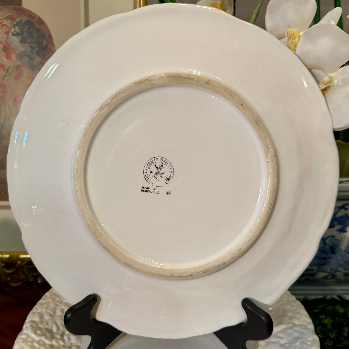 Vintage Bordallo Pinheiro White Cabbage Chargers | Set of 11 | Made in Portugal | 11.5"D