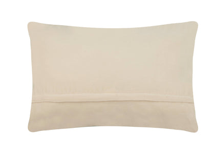 Gingham Buckle Hooked Wool Accent Pillow | 12" x 20"