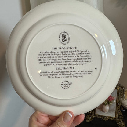 Live 09/01  Wedgwood’s “Frog Service – Etruria Hall” plate