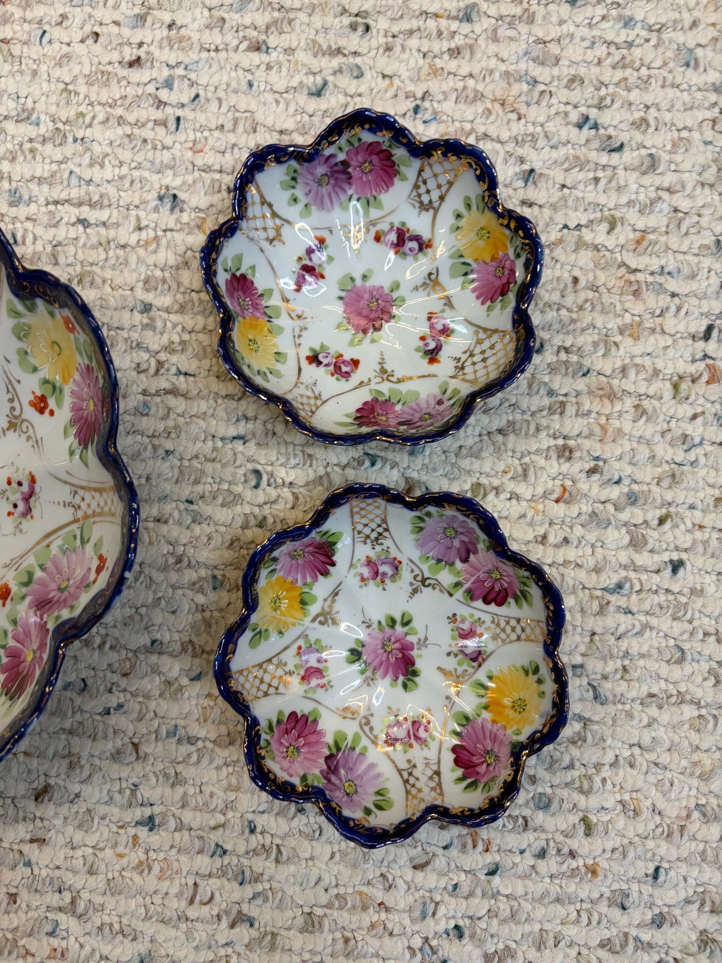 Stunning antique Nippon berry bowls set!