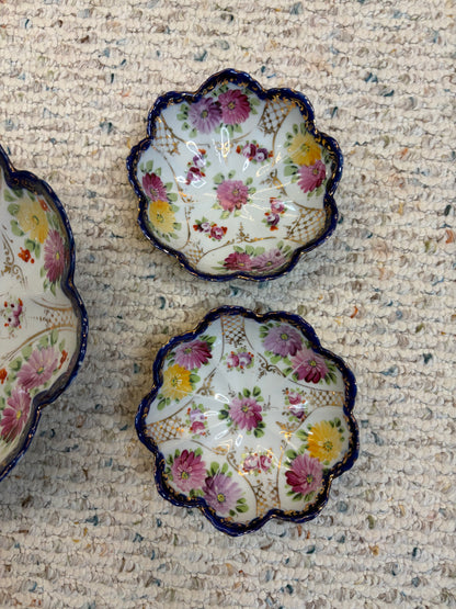 Stunning antique Nippon berry bowls set!