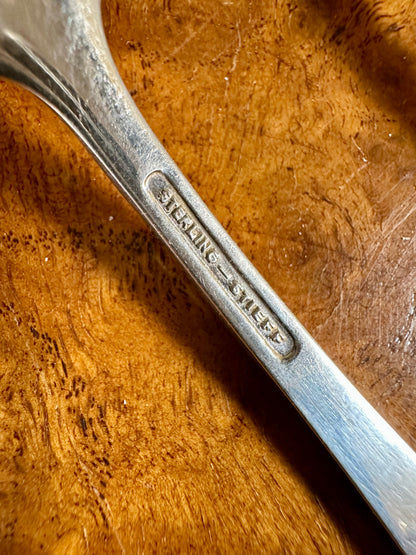 Vintage Stieff Lady Claire Sterling Silver Teaspoons | Hand Engraved 1925 Pattern | Pair