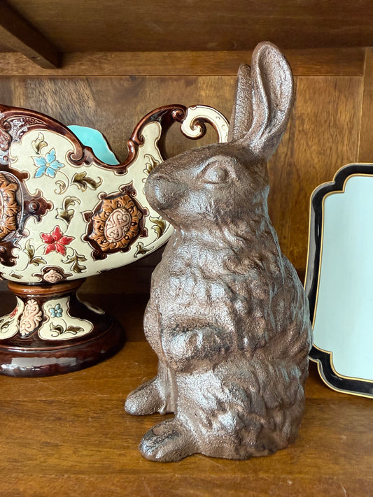 Darling Cast Iron Bunny Doorstop / Bookend
