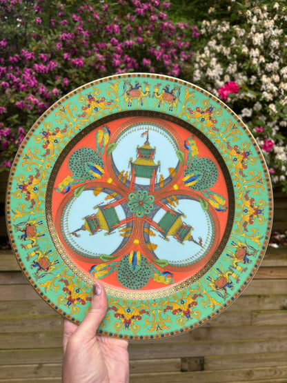Stunning Versace Rosenthal Marco de Polo 12” charger or platter!