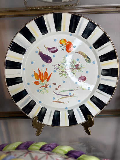 MacKenzie-Childs "Vegetable Garden" enamel charger!