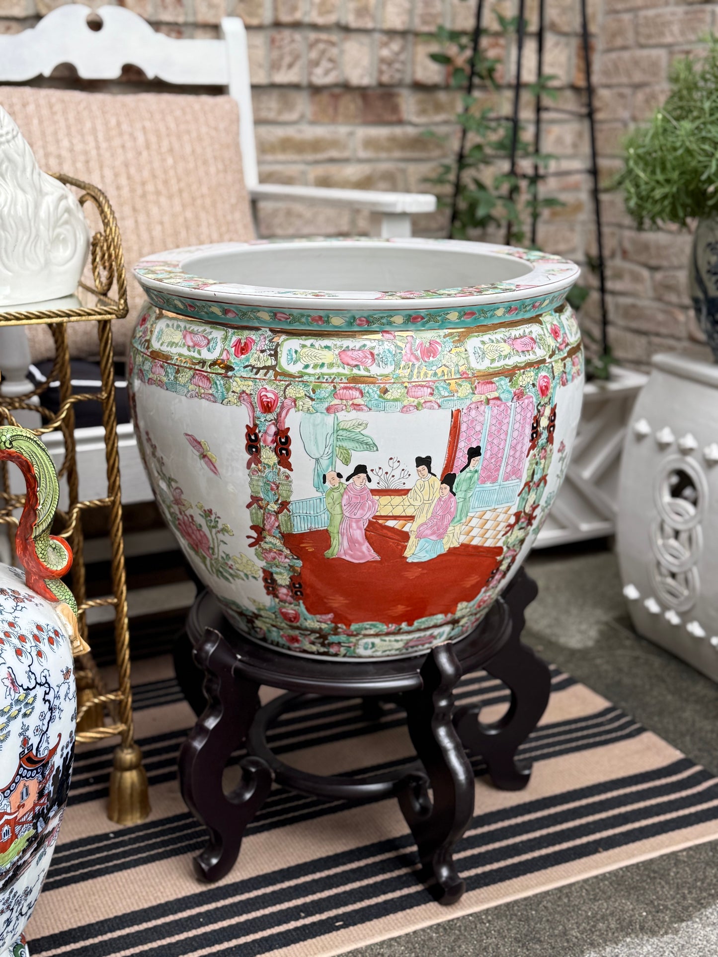 XLarge Famille Fish Bowl Planter - 18.5”D, a whopping 17” Tall,