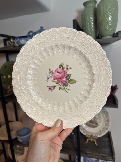 Set of Six Vintage Copeland Spode Jewel Billingsley Rose Dinner Plates