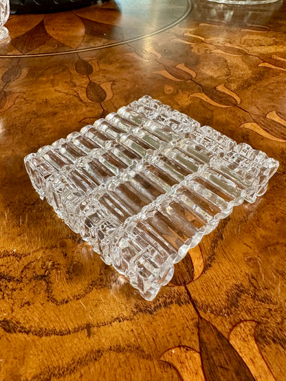 Vintage Crystal Knife Rests | Set of Four in Original Box
