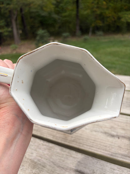 Antique Keeling and Co. Pitcher with florals and birds! Circa 1910- 1930