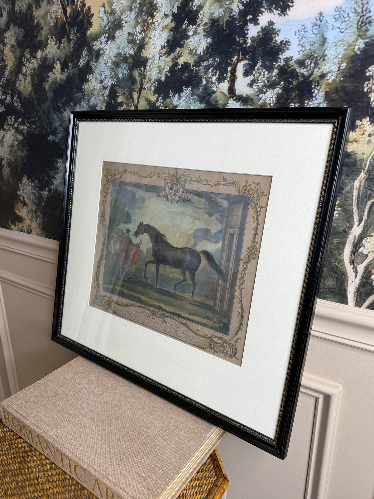 Thomas Spencer After | Richard Houston Engraved Hand-Colored Equestrian Portraits, Pair | c.1750s | Framed 19.5” H × 21.25” W