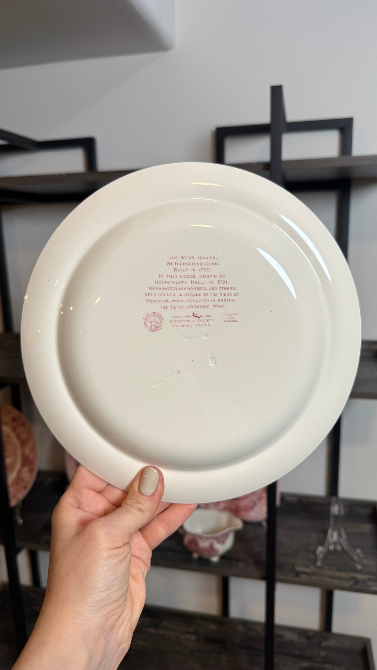 Vintage The Webb house for red transfer Ware plate