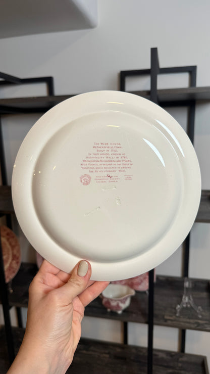 Vintage The Webb house for red transfer Ware plate