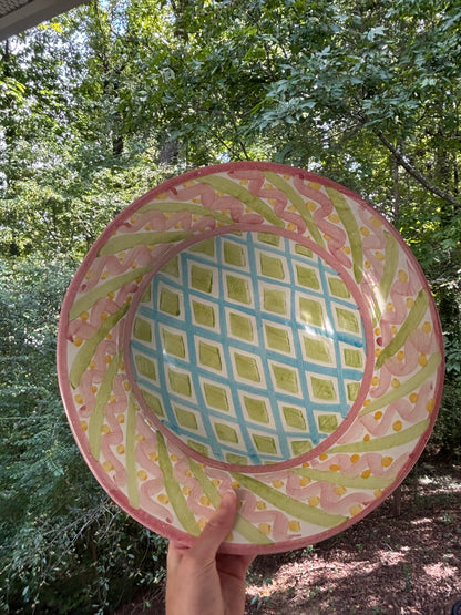 Vintage 1983 Mackenzie Childs extra large bowl!