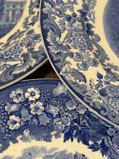 RARE Stunning SET OF 6 WEDGWOOD MIT MASSACHUSETTS INSTITUTE of TECHNOLOGY BLUE 10.5d  PLATES