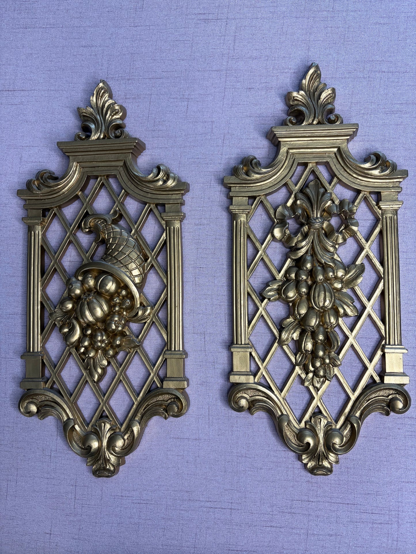 Lovely decorative wall embellishments pair!