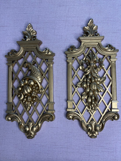 Lovely decorative wall embellishments pair!