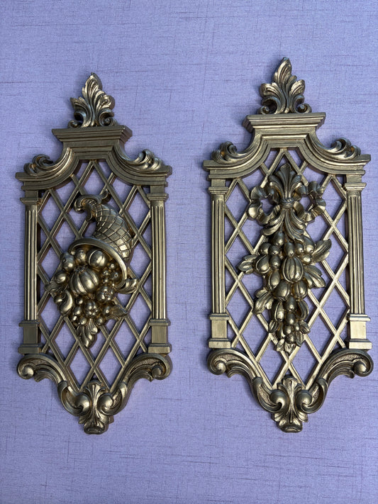 Lovely decorative wall embellishments pair!